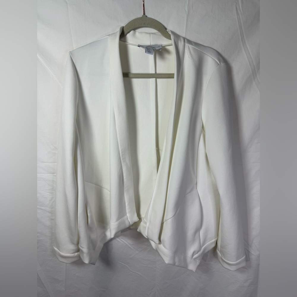 Carolina Belle Montréal White Open Blazer Jacket XL Stretch Formal